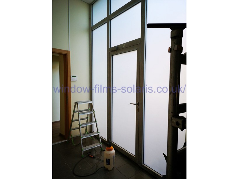 White privacy films for windows -Cut to size