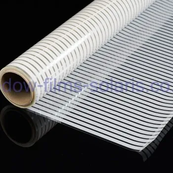 Roll-Venetian Blinds -film with a 10 mm stripe pattern