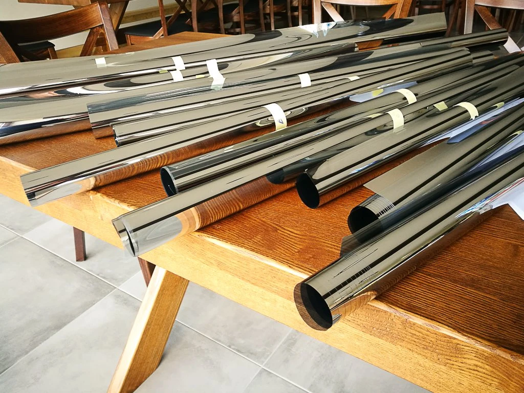 Ready-to-install window film pieces cut to individual measurements